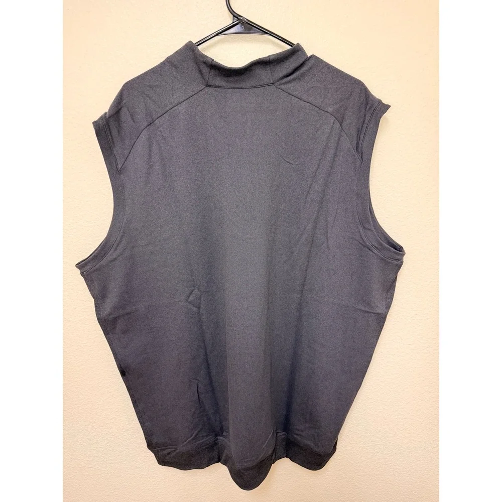 Adidas Golf Vest Mens XXL Black Sleeveless 1/4 Zip Performance NWT